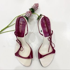 plum colored high heels